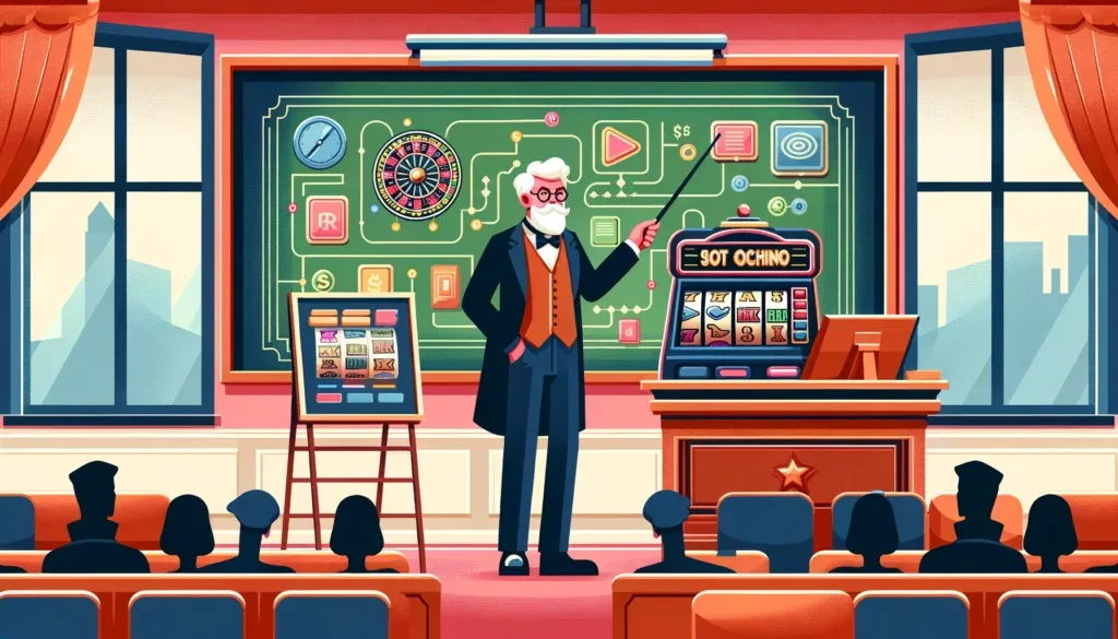 professor som undervisar i slots