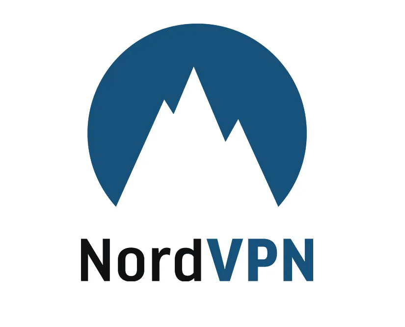 Logotyp för NordVPN med en stiliserad bergstopp i en blå cirkel